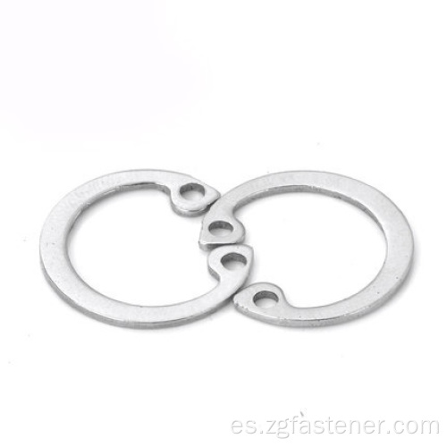 Anillos de retención de acero inoxidable para ejes DIN472